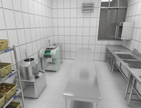 學(xué)校食堂廚房設(shè)備廠家教你設(shè)計粗加工間